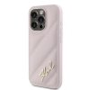 Karl Lagerfeld KLHCP15LPQDSMGP iPhone 15 Pro 6.1 różowy/pink hardcase Diagonal Quilted Script